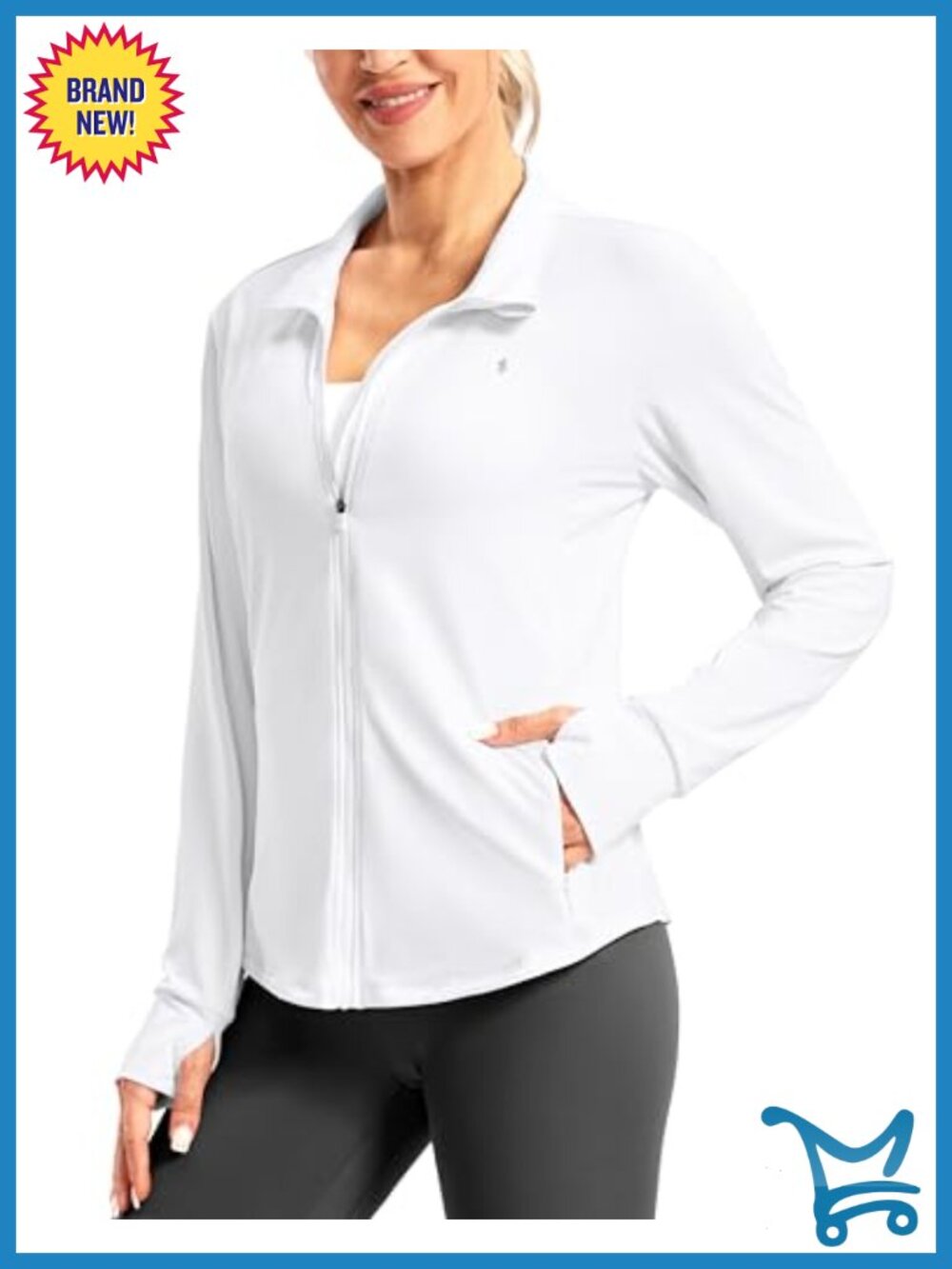 Soothfeel Women's UPF 50+ Lightweight Full Zip Athletic Jacket Sun Protection